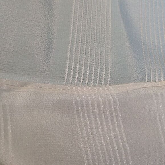 Elegant White  Scarf/Tablecloth Shimmers White stitching Cottagecore - Picture 6 of 8